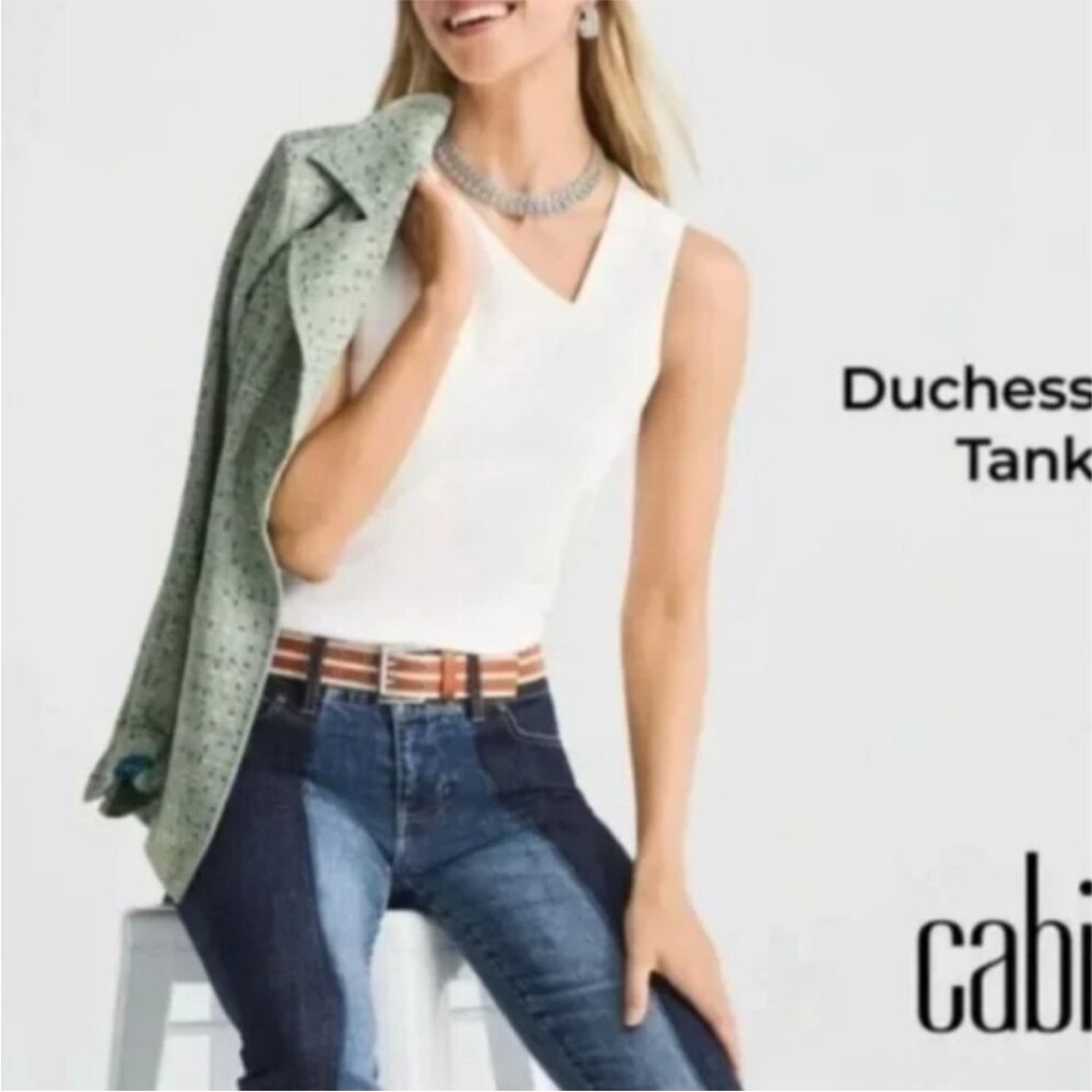 Cabi Duchess Tank Top Style #6352 White, Size XS